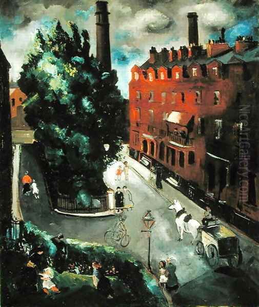 A Chelsea Square, 1927 Oil Painting by Christopher Wood