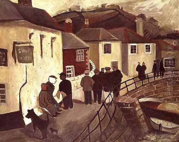 The Ship Hotel, Mousehole, Cornwall, 1928-9 Oil Painting by Christopher Wood