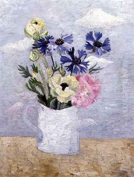 Flowers in a White Mug Oil Painting by Christopher Wood