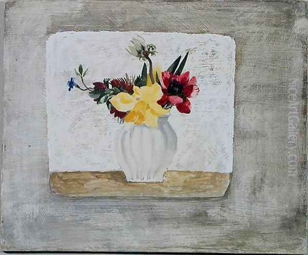 Spring Flowers in a White Jar, c.1930 Oil Painting by Christopher Wood