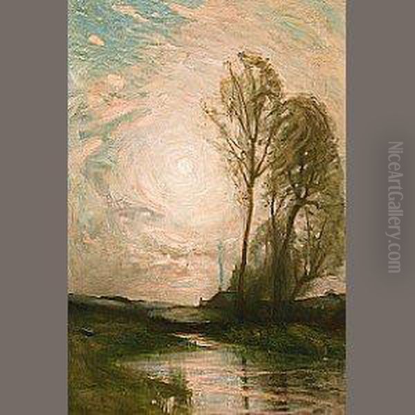 Early Evening Oil Painting by Charles Melville Dewey