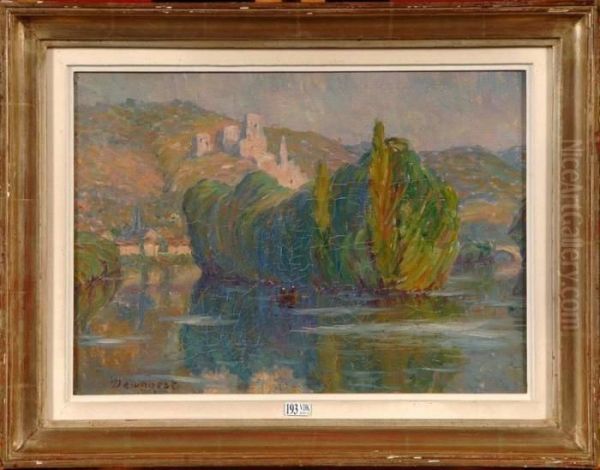 Paysage Anime Au Lac Oil Painting by Wynford Dewhurst