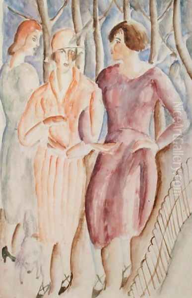 French Girls, c.1926 Oil Painting by Christopher Wood