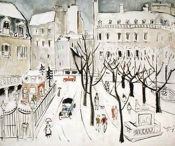 Paris Snowscene, 1926 Oil Painting by Christopher Wood