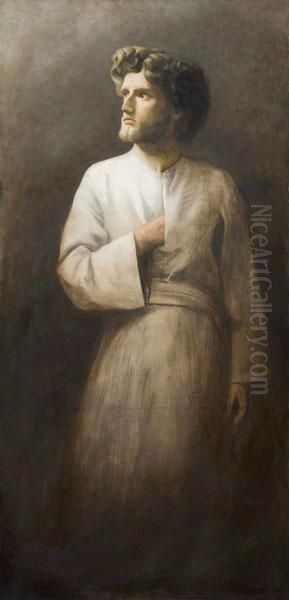 Ritratto Di Otto Driessen Oil Painting by Karl Wilhelm Diefenbach