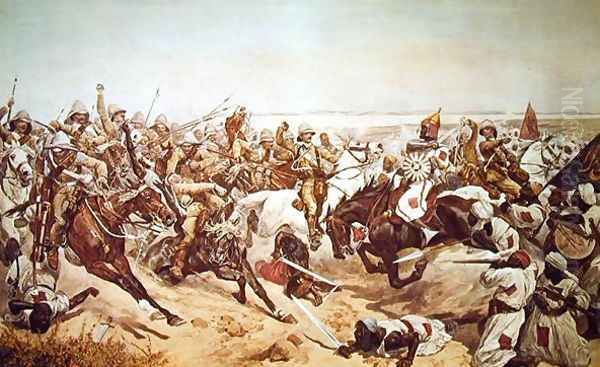 Charge of the 21st Lancers at Omdurman, 2nd September 1898 Oil Painting by Richard Caton Woodville