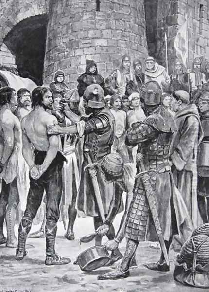 Stephens soldiers are rubbed with honey, illustration from The History of the Nation Oil Painting by Richard Caton Woodville