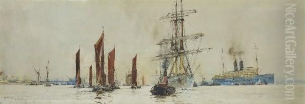 Old Tilbury Oil Painting by Charles Edward Dixon