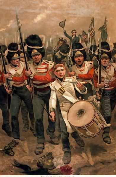 Up, Guards, and At Them! 1899 Oil Painting by Richard Caton Woodville