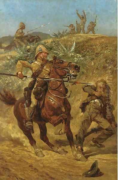 The Boer War Oil Painting by Richard Caton Woodville