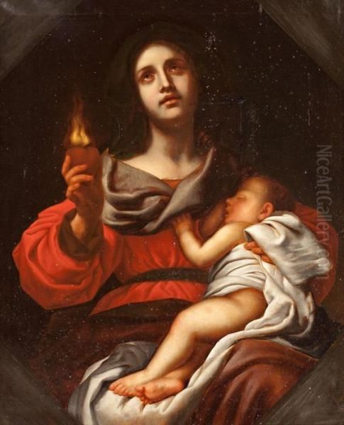 Alegoria De La Caridad Oil Painting by Carlo Dolci