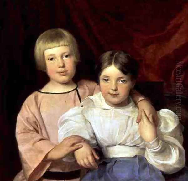 Children, 1834 Oil Painting by Ferdinand Georg Waldmuller