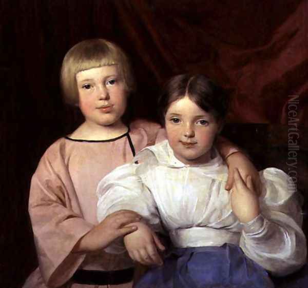 Children, 1834 2 Oil Painting by Ferdinand Georg Waldmuller