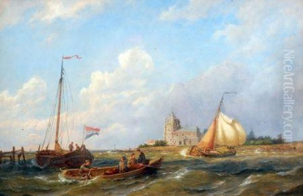 The Abby Of Egmond On Sea, Holland Oil Painting by Pieter Cornelis Dommershuijzen