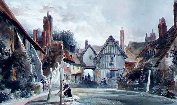 St. Johns Hospital, Canterbury, Kent Oil Painting by Peter de Wint