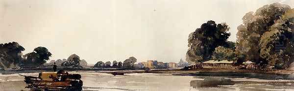 Cookham On The Thames Oil Painting by Peter de Wint