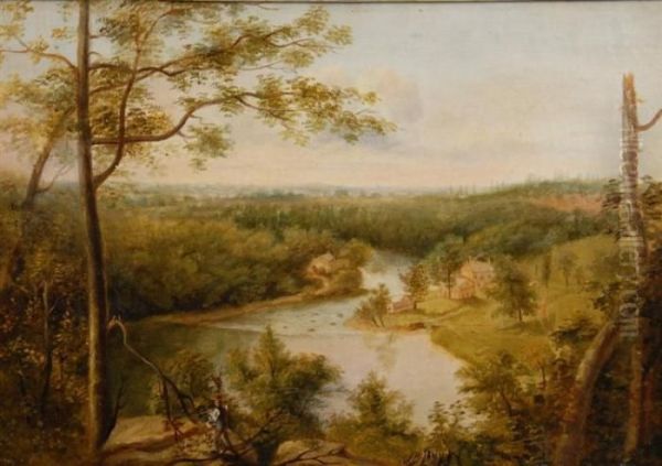 Brandywine River, View Of The Schuylkill Oil Painting by Thomas Doughty