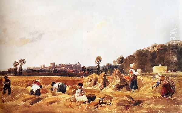 Cornfield, Windsor Oil Painting by Peter de Wint