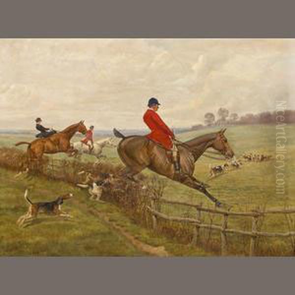 Fox Hunt Oil Painting by Edward Algernon Stuart Douglas