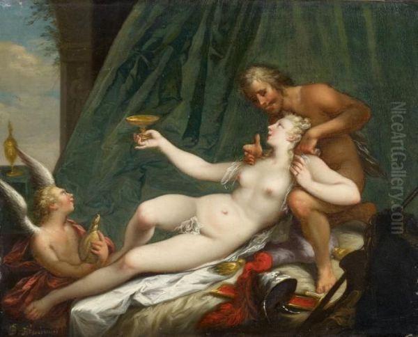 Venus And Mars Oil Painting by Frans Bartholomeus Douven