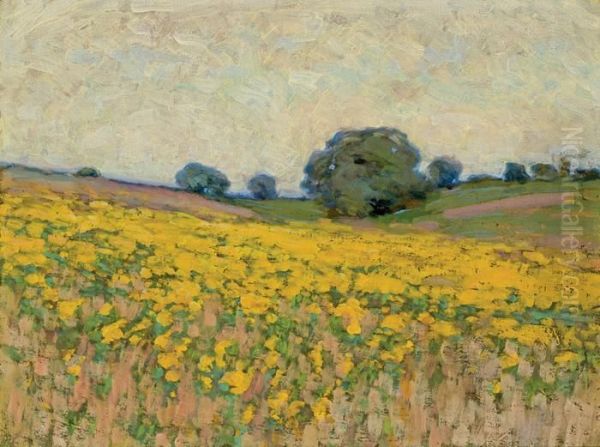 Yellow Flowers, Ipswich Oil Painting by Arthur Wesley Dow