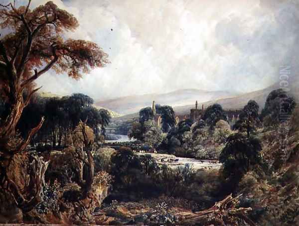 Bolton Abbey Oil Painting by Peter de Wint