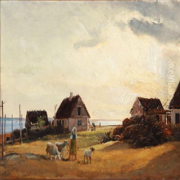 Summer Day On Lynaes, Denmark Oil Painting by Holger Drachmann