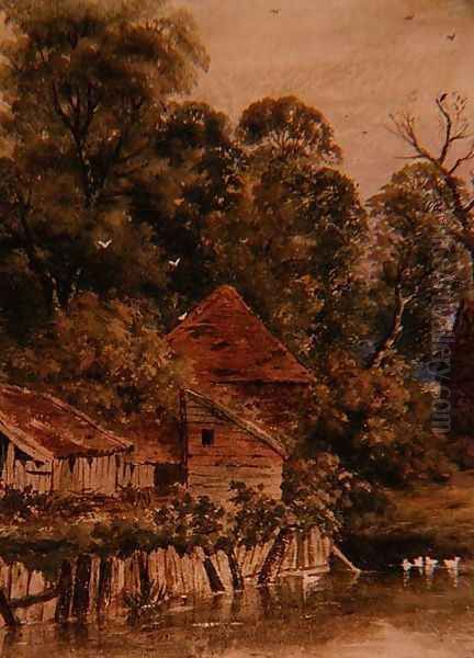 An old cottage Oil Painting by Peter de Wint