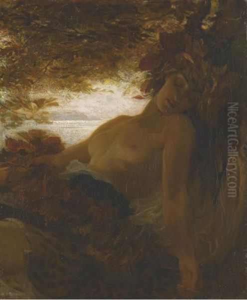 Autumn Oil Painting by Herbert James Draper