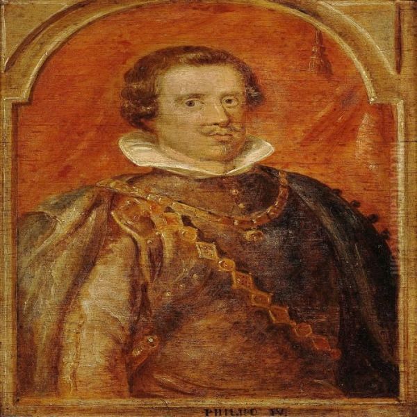 Portrait Of Philip Iv Of Spain Oil Painting by Dankvart Dreyer