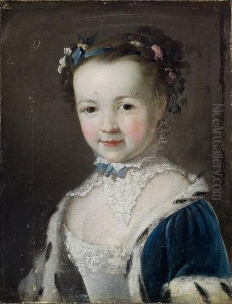 Ritratto Di Bambina Oil Painting by Francois-Hubert Drouais