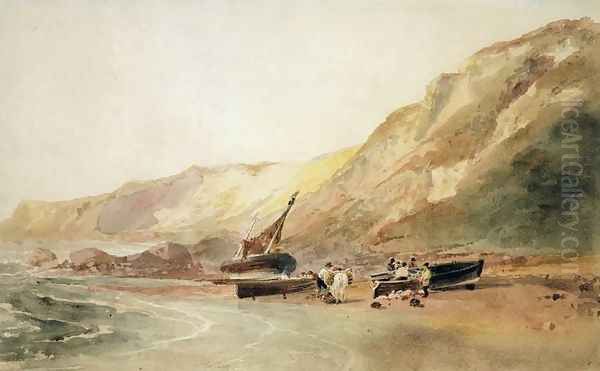 On the Coast of Ventnor, Isle of Wight Oil Painting by Peter de Wint