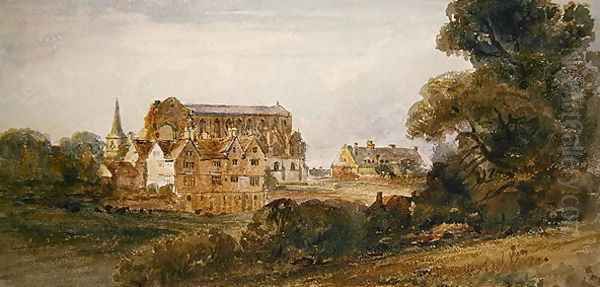 Malmesbury Abbey, Wiltshire Oil Painting by Peter de Wint