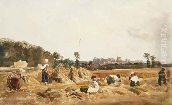 Cornfield, Windsor, 1841 Oil Painting by Peter de Wint