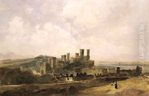 Caernarvon Castle Oil Painting by Peter de Wint