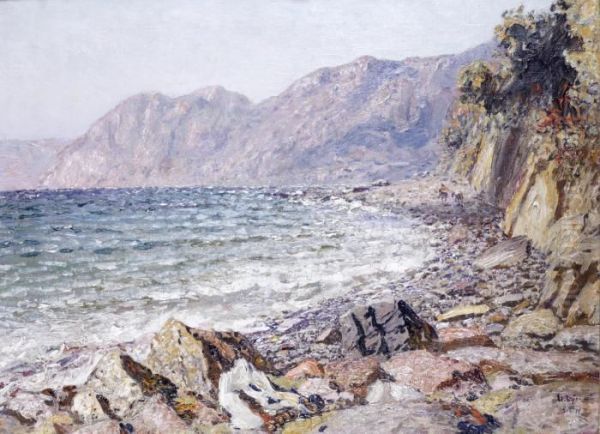 Southern Coastline Oil Painting by Nikolai Nikanorovich Dubovsky