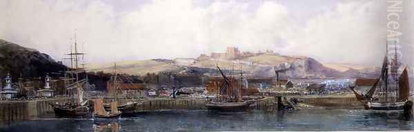 Dover from the Ferry, 1845 Oil Painting by Peter de Wint