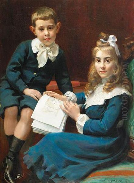 Les Enfants. Oil Painting by Frederic Dufaux