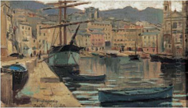 Le Port De Bastia Oil Painting by Frederic Dufaux