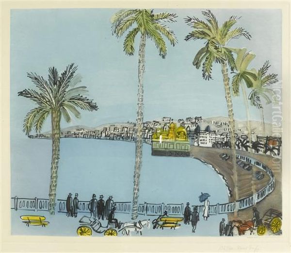 La Baie Des Anges A Nice Oil Painting by Raoul Dufy