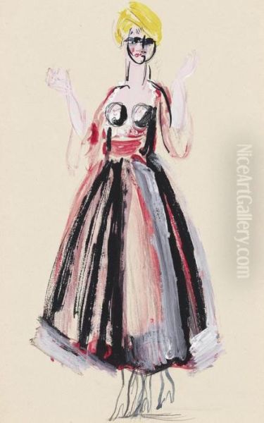 Modele De Robe Pour Paul Poiret Oil Painting by Raoul Dufy