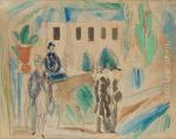 La Promenade Au Bois Oil Painting by Raoul Dufy