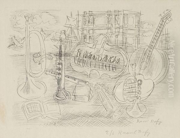 Instruments De Musique Oil Painting by Raoul Dufy