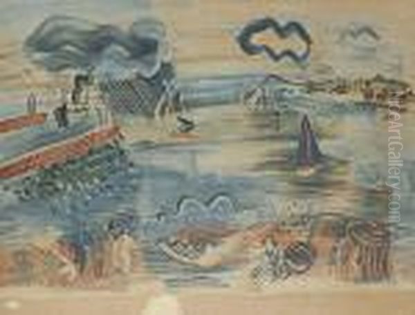 Bord De Mer Oil Painting by Raoul Dufy