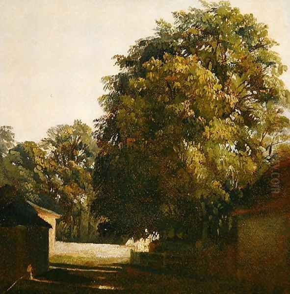 Landscape with Chestnut Tree Oil Painting by Peter de Wint