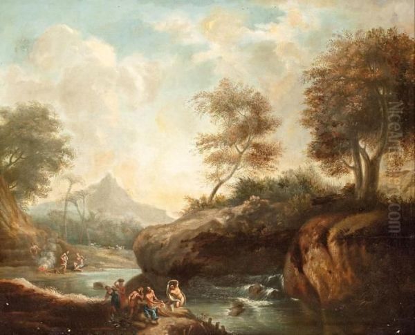 Paisaje Oil Painting by Gaspard Dughet Poussin