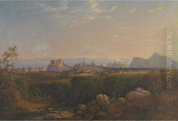 Edinburgh To The South Oil Painting by Henry G. Duguid