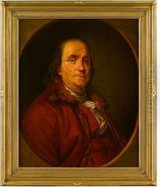 Portrait Of Benjamin Franklin Oil Painting by Joseph Siffrein Duplessis