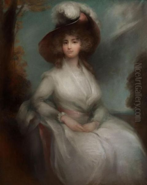 Damenportrait Oil Painting by Dupont Gainsborough