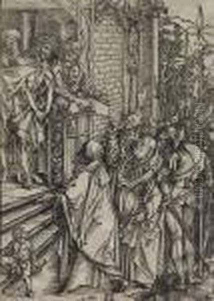 Ecce Homo, From The Large Passion Oil Painting by Albrecht Durer